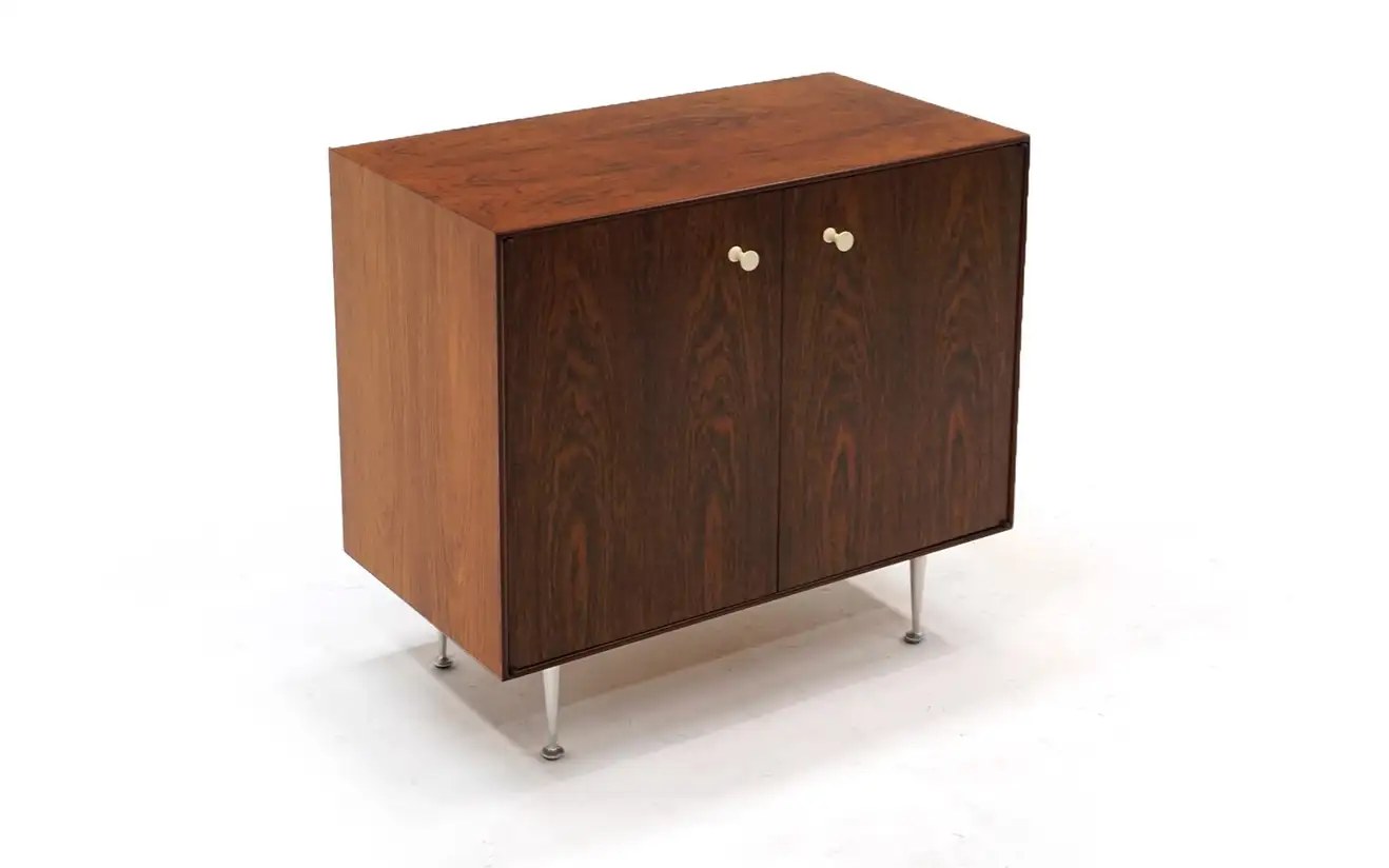 George Nelson Thin Edge cabinet after refinishing - restored Brazilian rosewood