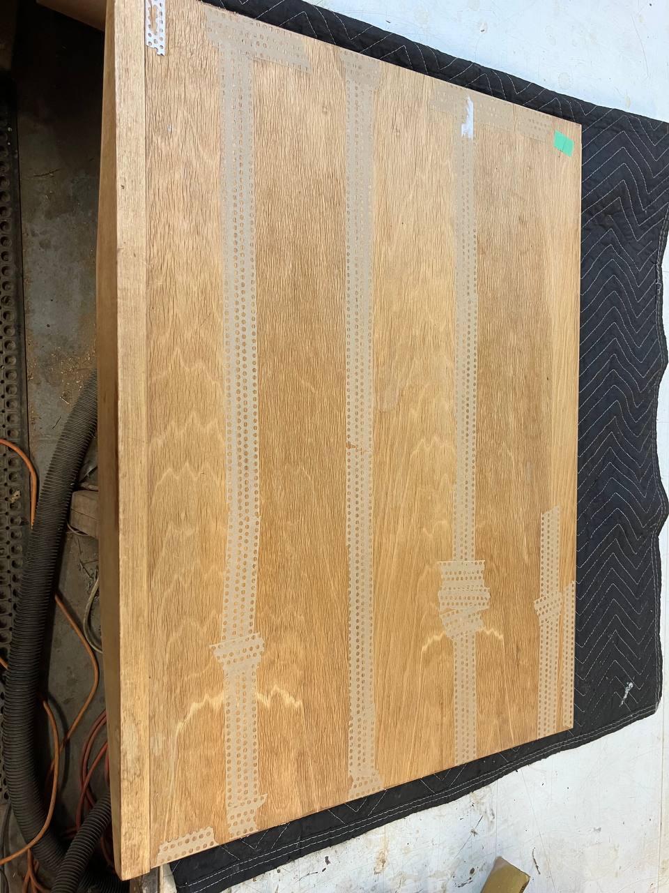 Knoll Nakashima table refinishing in progress